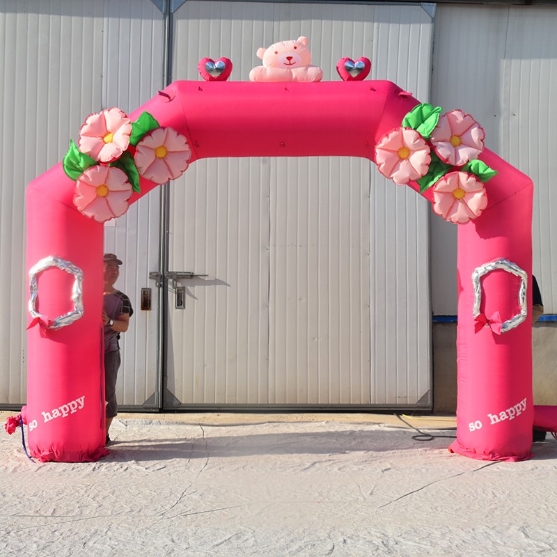 门头沟粉色婚礼拱门